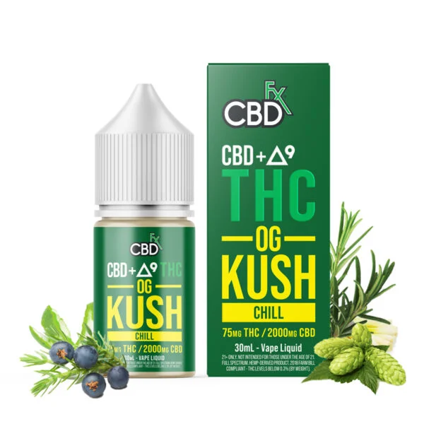 CBD + Delta-9 THC Vape Juice: OG Kush